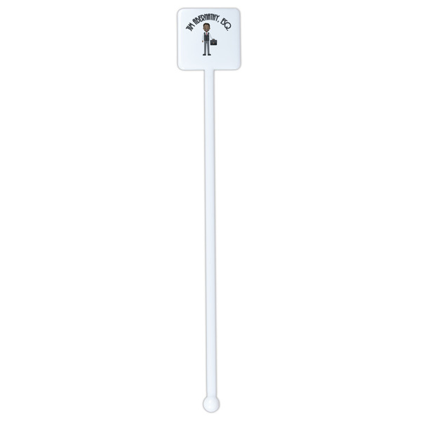 Lawyer / Attorney Avatar White Plastic Stir Stick - Single Sided - Square - Single Stick