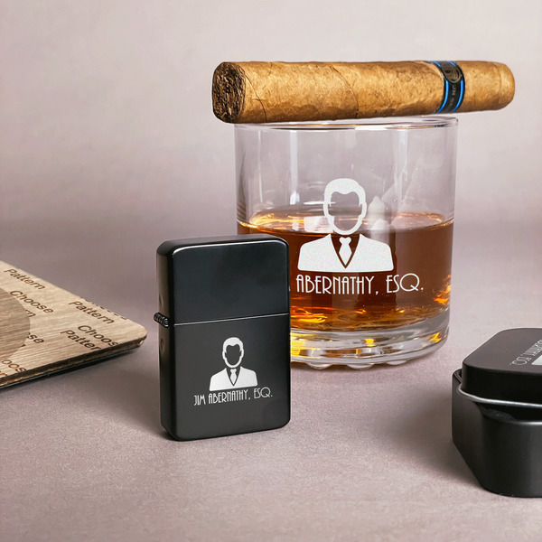 Lawyer / Attorney Avatar Windproof Lighters - Black - In Context