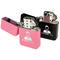 Lawyer / Attorney Avatar Windproof Lighters - Black & Pink - Open