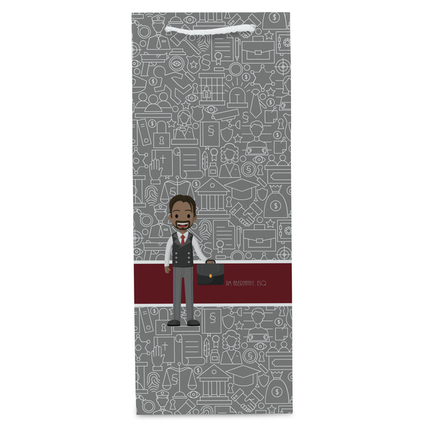 Lawyer / Attorney Avatar Wine Gift Bag - Gloss - Front