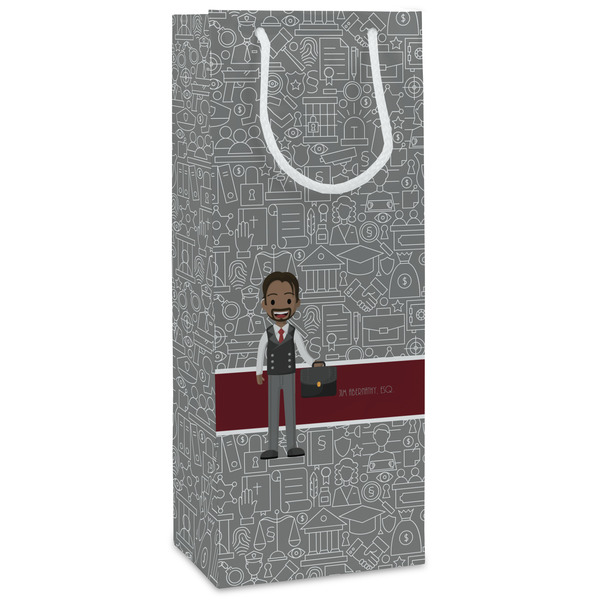 Custom Lawyer / Attorney Avatar Wine Gift Bags (Personalized)