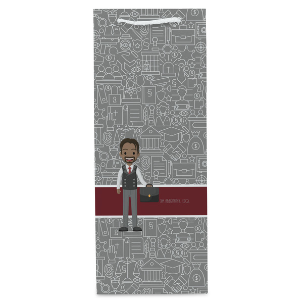 Lawyer / Attorney Avatar Wine Gift Bag - Matte - Front