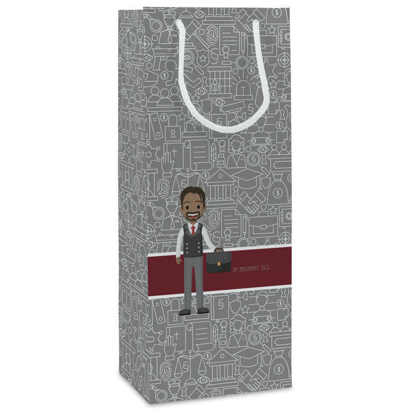 Custom Lawyer / Attorney Avatar Wine Gift Bags - Matte (Personalized)