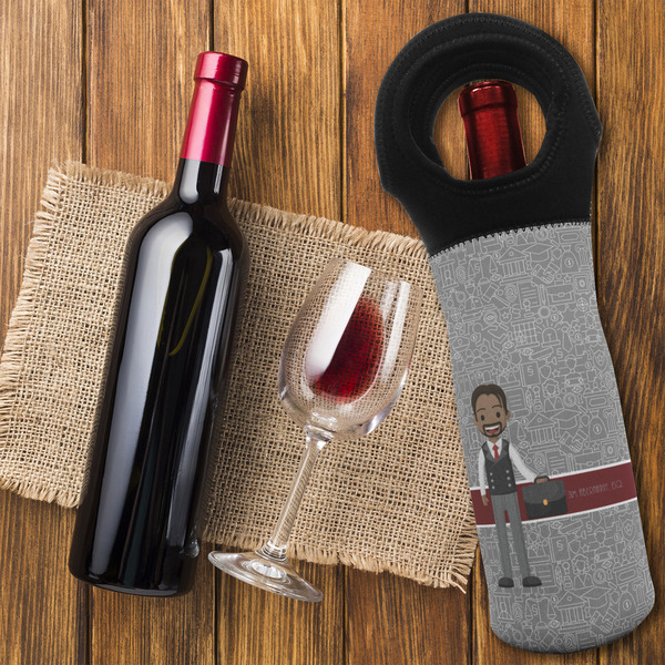 Lawyer / Attorney Avatar Wine Tote Bag - FLATLAY