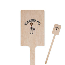 Lawyer / Attorney Avatar 6.25" Rectangle Wooden Stir Sticks - Single Sided (Personalized)