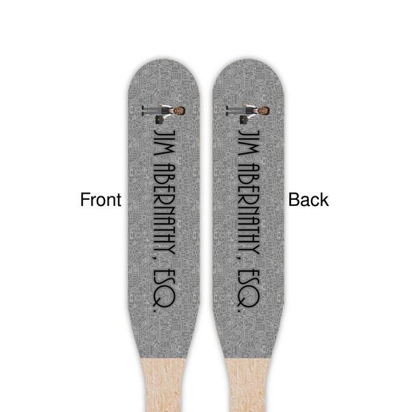 Lawyer / Attorney Avatar Wooden Food Pick - Paddle - Double Sided - Front & Back