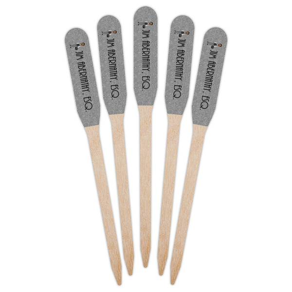 Lawyer / Attorney Avatar Wooden Food Pick - Paddle - Fan View