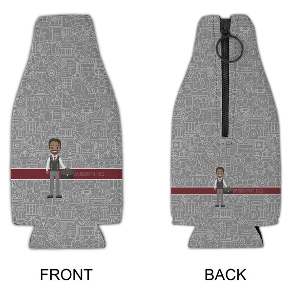 Lawyer / Attorney Avatar Zipper Bottle Cooler - APPROVAL