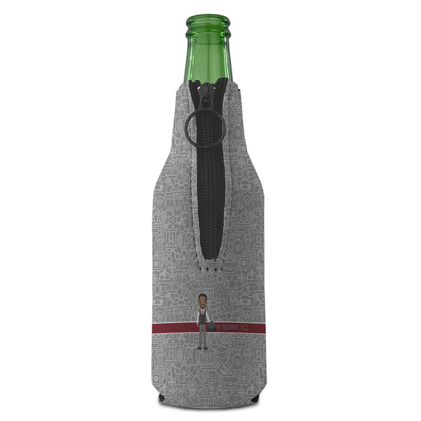 Lawyer / Attorney Avatar Zipper Bottle Cooler - BACK (bottle)