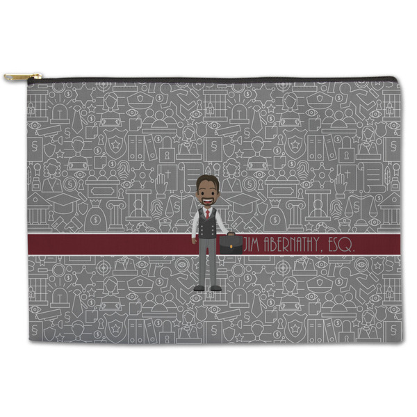 Custom Lawyer / Attorney Avatar Zipper Pouch - Large - 12.5"x8.5" (Personalized)