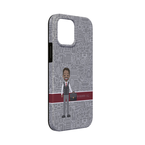 Custom Lawyer / Attorney Avatar iPhone Case - Rubber Lined - iPhone 13 Mini (Personalized)