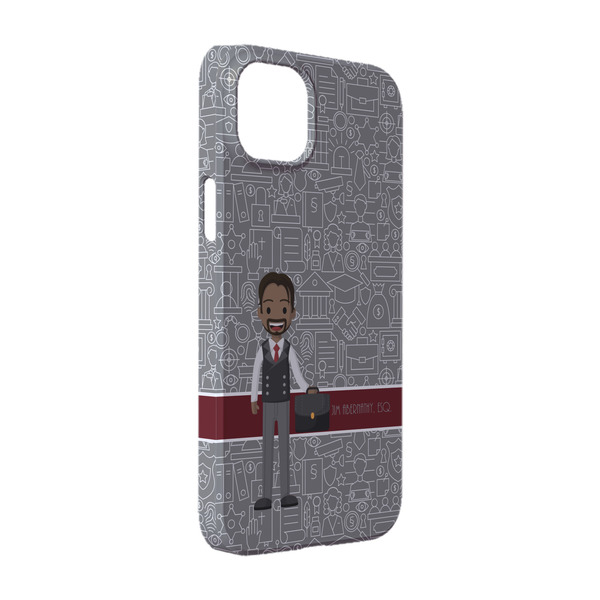 Custom Lawyer / Attorney Avatar iPhone Case - Plastic - iPhone 14 (Personalized)