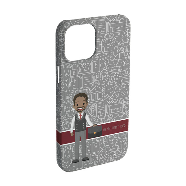 Custom Lawyer / Attorney Avatar iPhone Case - Plastic - iPhone 15 (Personalized)
