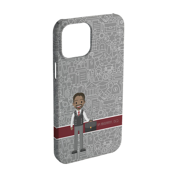 Custom Lawyer / Attorney Avatar iPhone Case - Plastic - iPhone 15 Pro (Personalized)