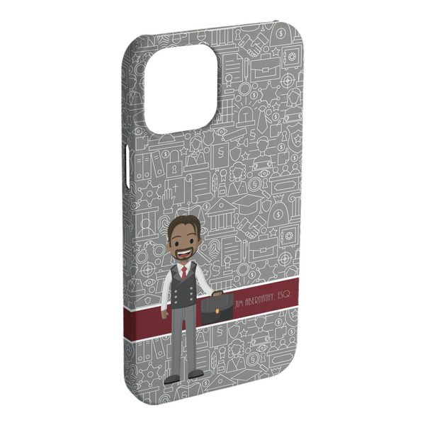 Custom Lawyer / Attorney Avatar iPhone Case - Plastic - iPhone 15 Pro Max (Personalized)