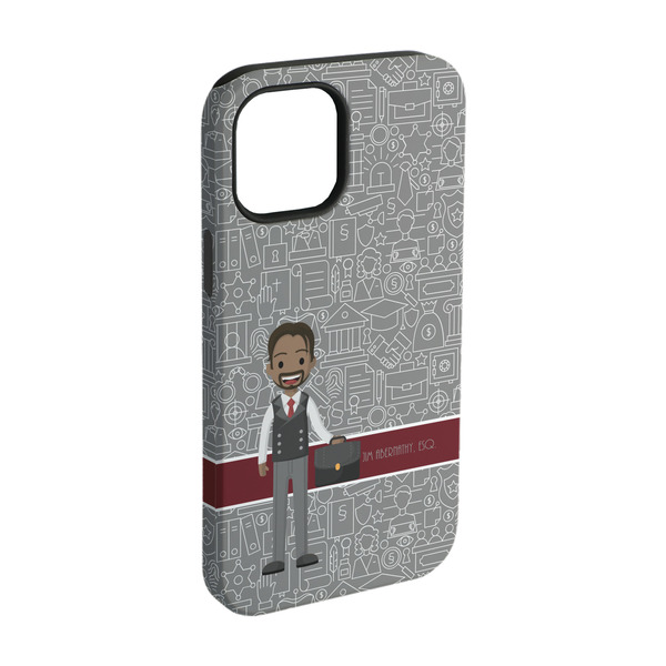 Custom Lawyer / Attorney Avatar iPhone Case - Rubber Lined - iPhone 15 (Personalized)