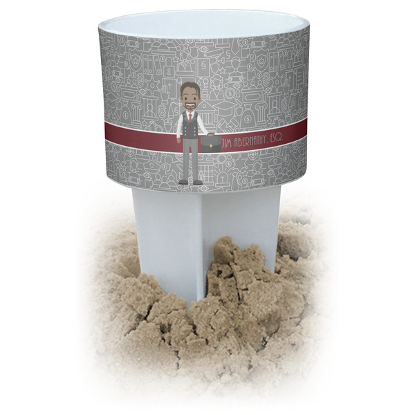 Custom Lawyer / Attorney Avatar Beach Spiker Drink Holder (Personalized)
