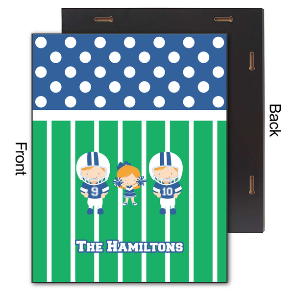 Football 11x14 Wood Print - Front & Back View