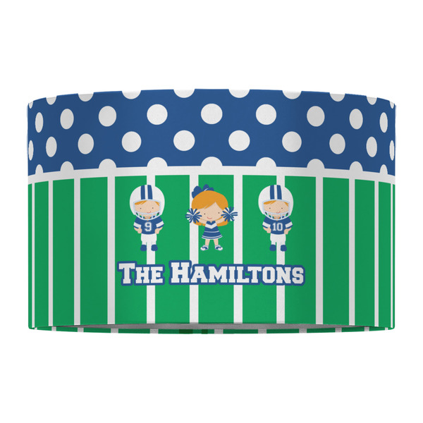 Football 12" Drum Lampshade - FRONT (Fabric)