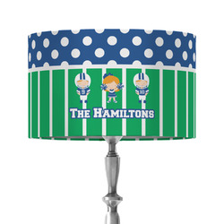Football 12" Drum Lamp Shade - Fabric (Personalized)