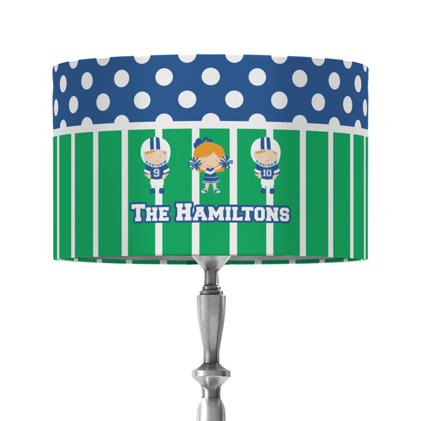 Custom Football 12" Drum Lamp Shade - Fabric (Personalized)