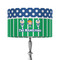 Football 12" Drum Lampshade - ON STAND (Fabric)