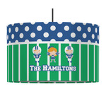 Football 12" Drum Pendant Lamp - Fabric (Personalized)