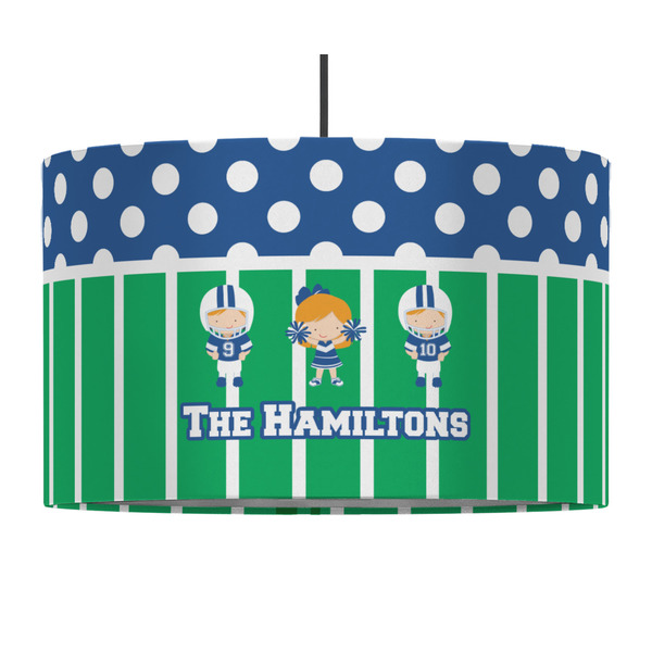 Football 12" Drum Lampshade - PENDANT (Fabric)