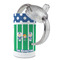 Football 12 oz Stainless Steel Sippy Cups - Top Off