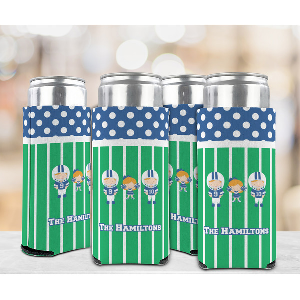 Football 12oz Tall Can Sleeve - Set of 4 - LIFESTYLE