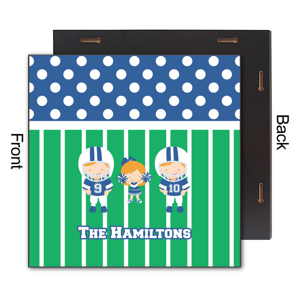 Football 12x12 Wood Print - Front & Back View