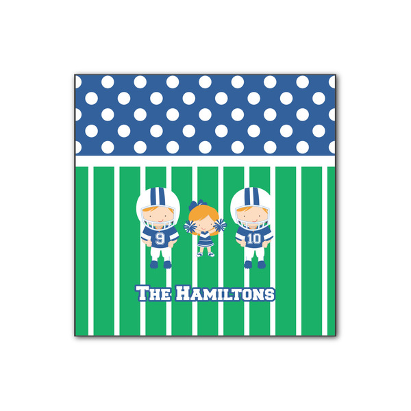 Custom Football Wood Print - 12x12 (Personalized)