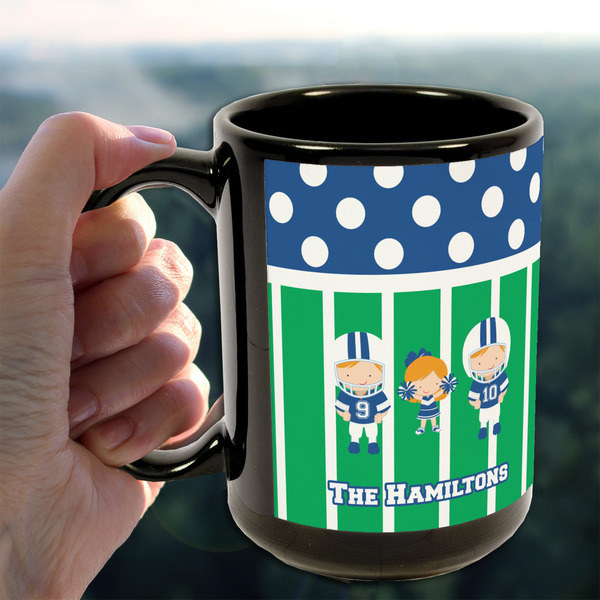 Football 15oz. Black Mug - LIFESTYLE