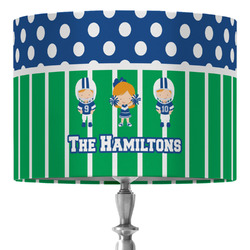 Football 16" Drum Lamp Shade - Fabric (Personalized)
