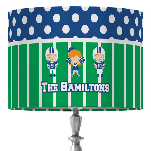 Custom Football 16" Drum Lamp Shade - Fabric (Personalized)