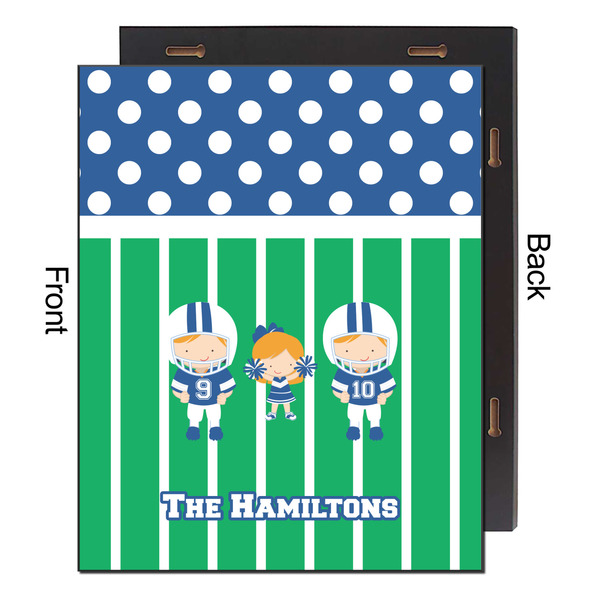 Football 16x20 Wood Print - Front & Back View