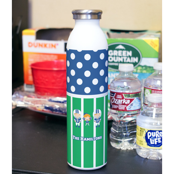 Football 20oz Water Bottles - Full Print - In Context