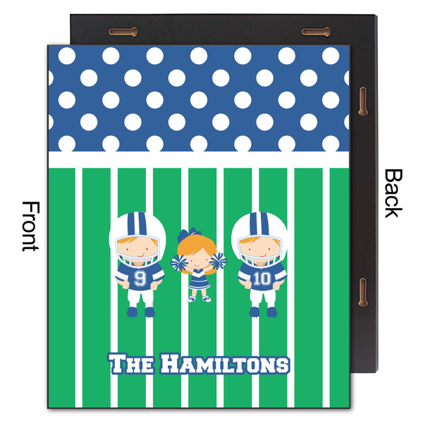 Football 20x24 Wood Print - Front & Back View