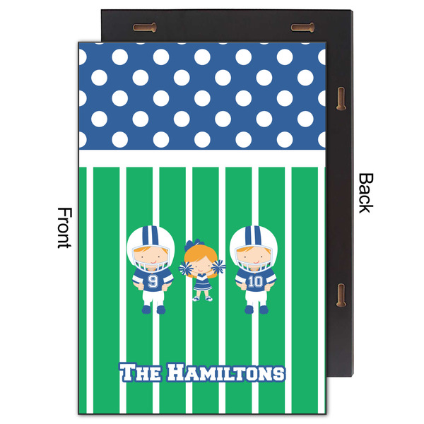 Football 20x30 Wood Print - Front & Back View