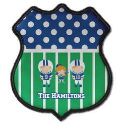 Football Iron On Shield Patch C w/ Multiple Names