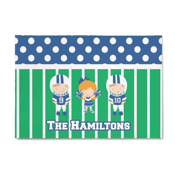 Custom Football 4' x 6' Patio Rug (Personalized)