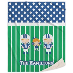 Football Sherpa Throw Blanket - 50"x60" (Personalized)