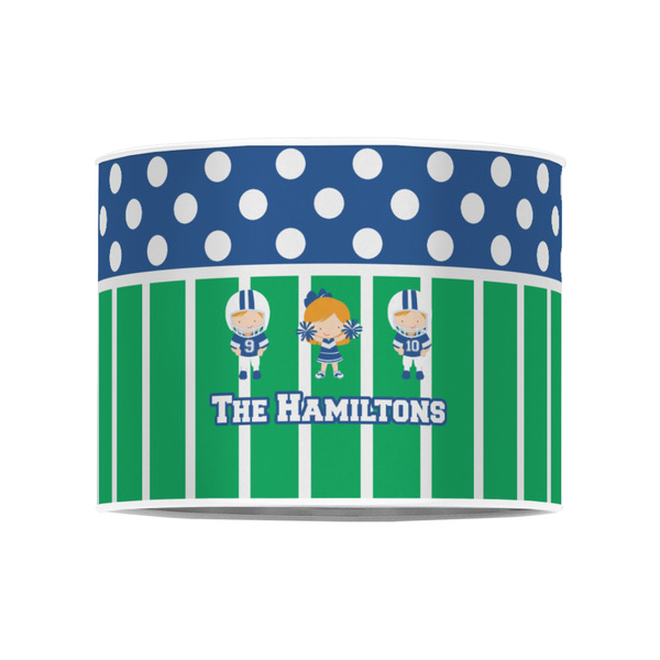 Football 8" Drum Lampshade - FRONT (Poly Film)