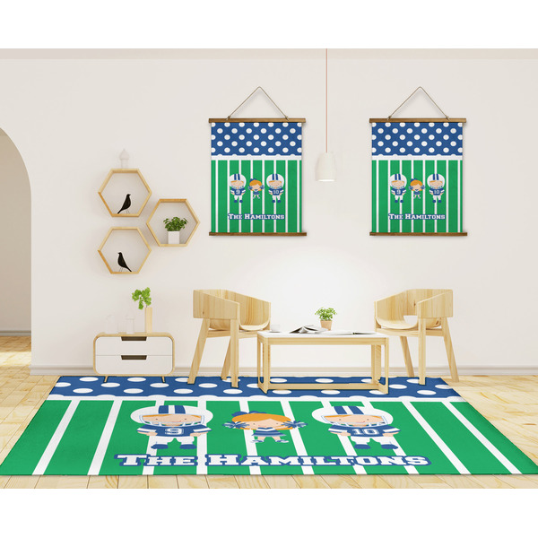 Football 8'x10' Indoor Area Rugs - IN CONTEXT