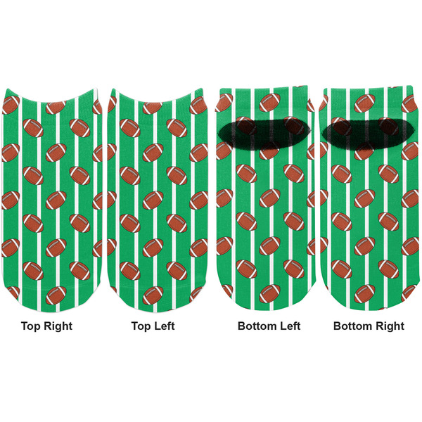 Football Adult Ankle Socks - Double Pair - Front and Back - Apvl