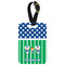 Football Metal Luggage Tag w/ Multiple Names