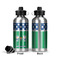 Football Aluminum Water Bottle - Front and Back