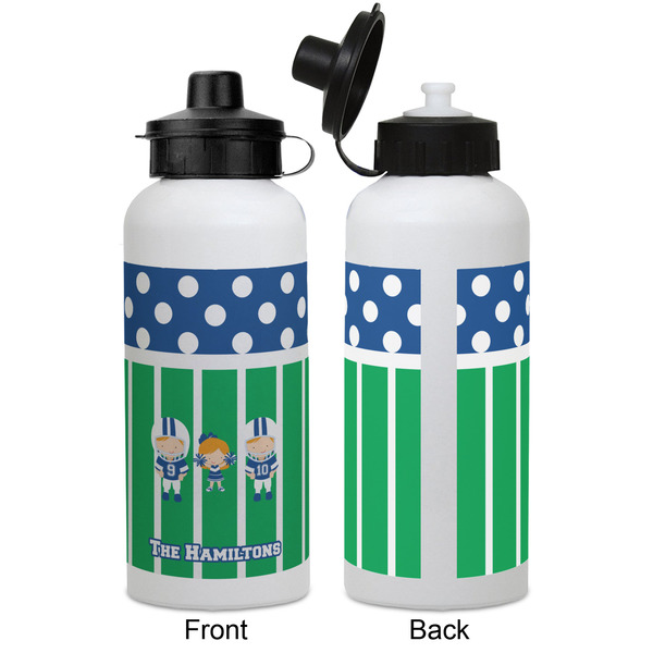 Football Aluminum Water Bottle - White APPROVAL