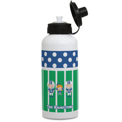 Football Water Bottles - Aluminum - 20 oz - White (Personalized)
