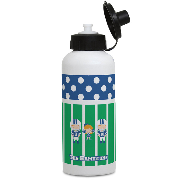 Custom Football Water Bottles - Aluminum - 20 oz - White (Personalized)
